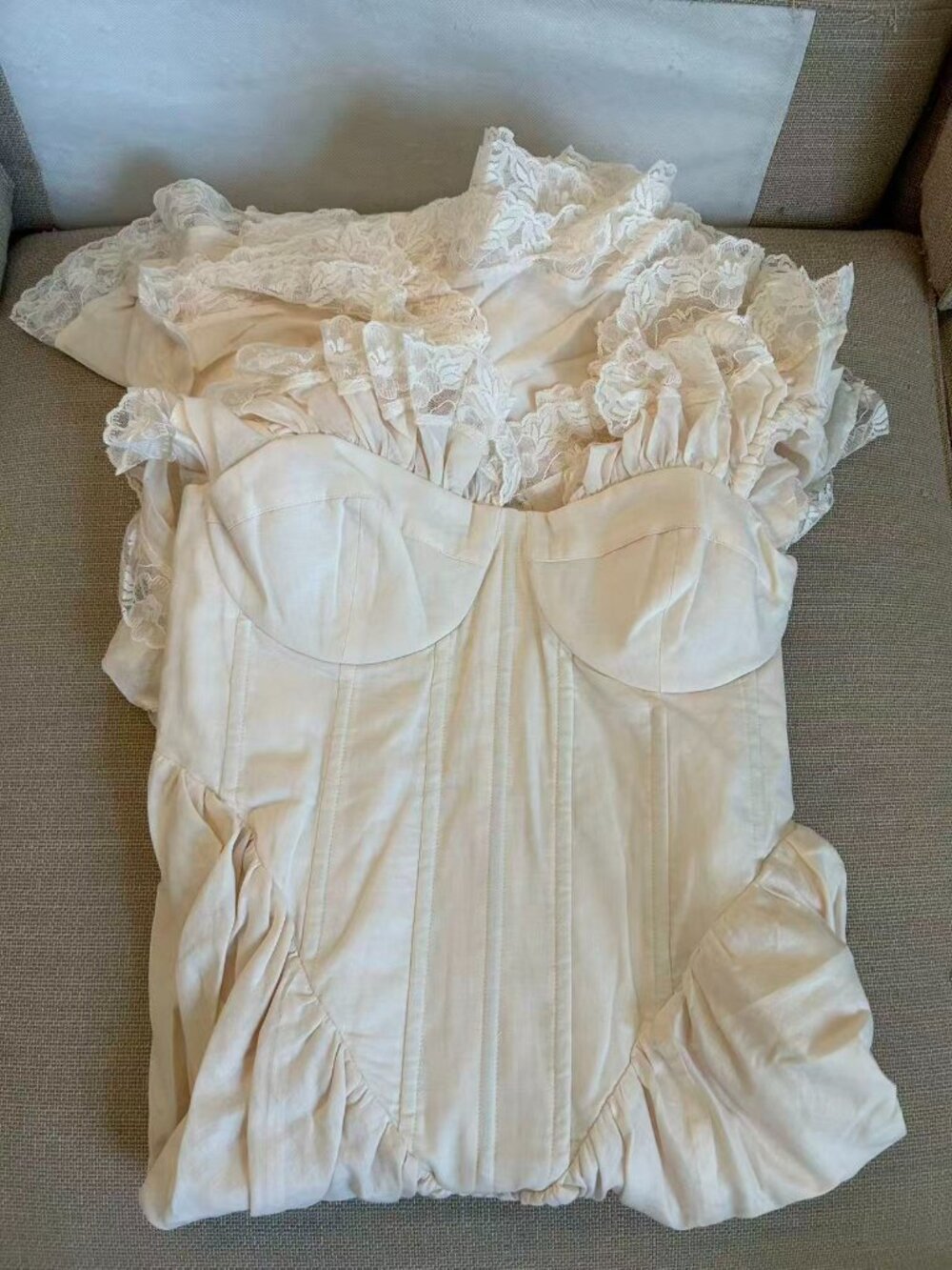 BEST Selkie The Lickety Split Cupid Midi Dress Large Pale Pink - Picture 5 of 10